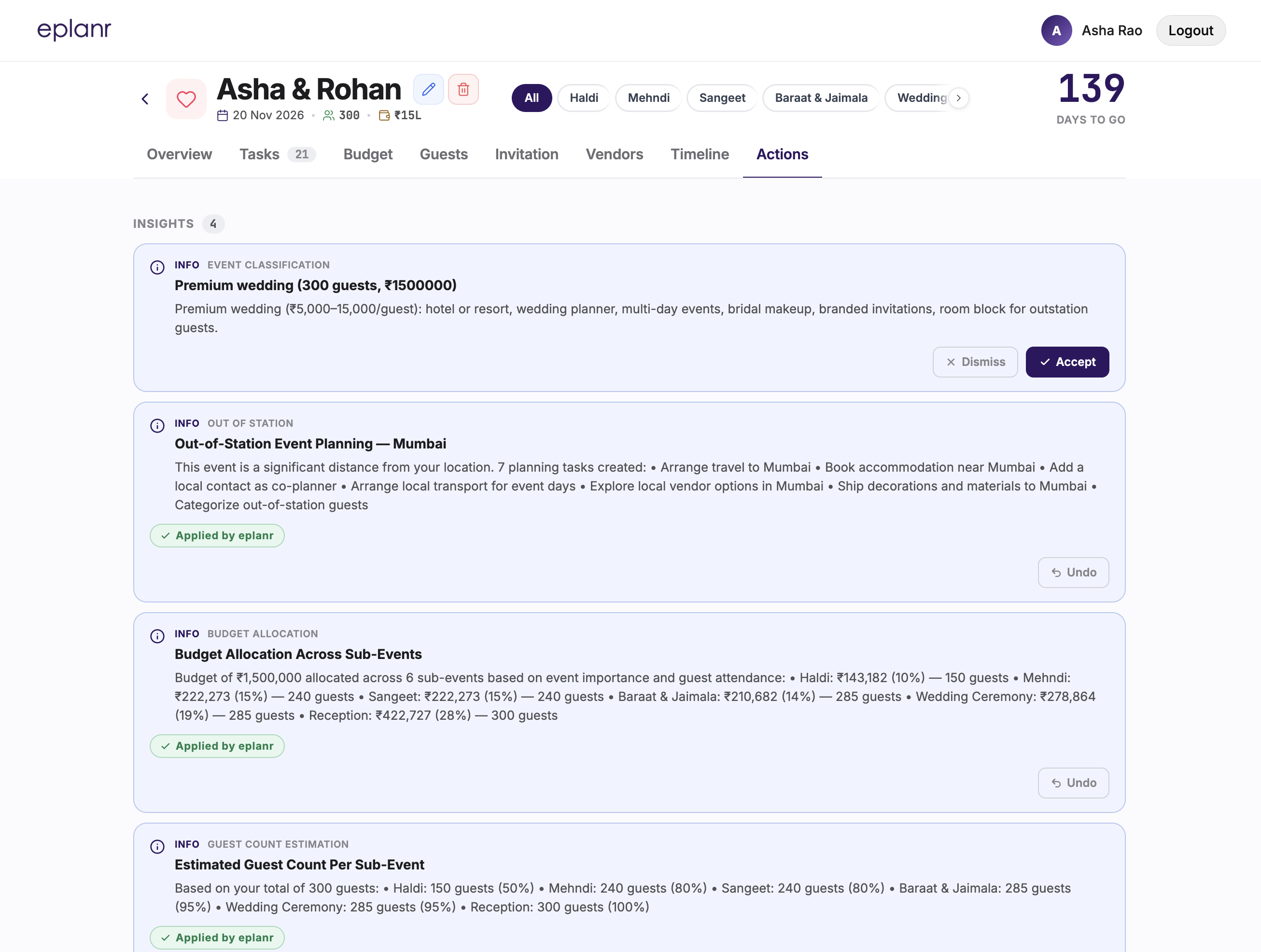 eplanr creates tasks, executes them and assigns that need your input